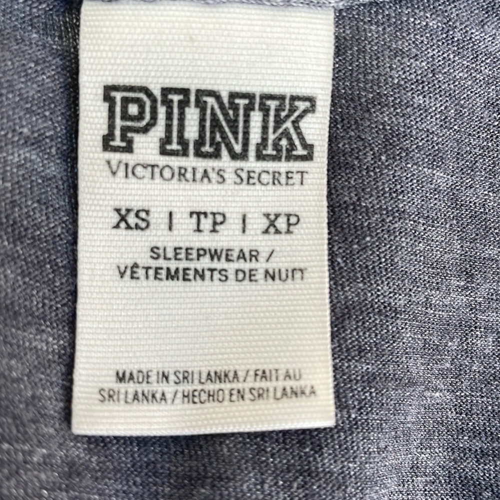VS PINK | gray V-neck T-shirt by Pink| Victorias Secret | Size XS - Picture 3 of 5
